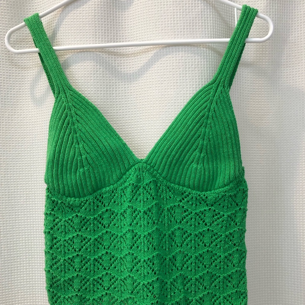 Zara Vibrant Green Knit Top